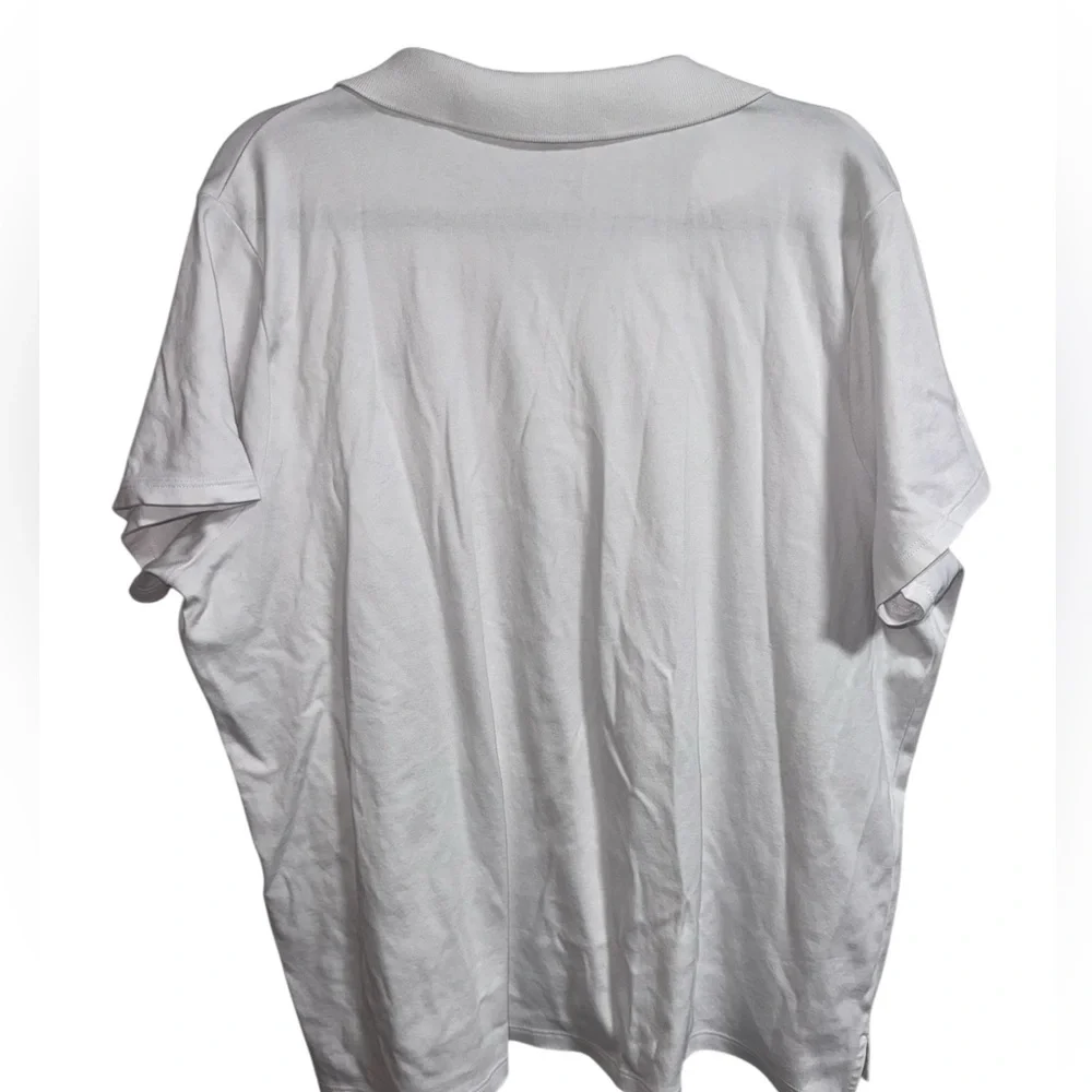 Lands’ End Pima Cotton White Polo Shirt Women’s Plus 3X Scottie Dog Logo - Picture 2 of 9